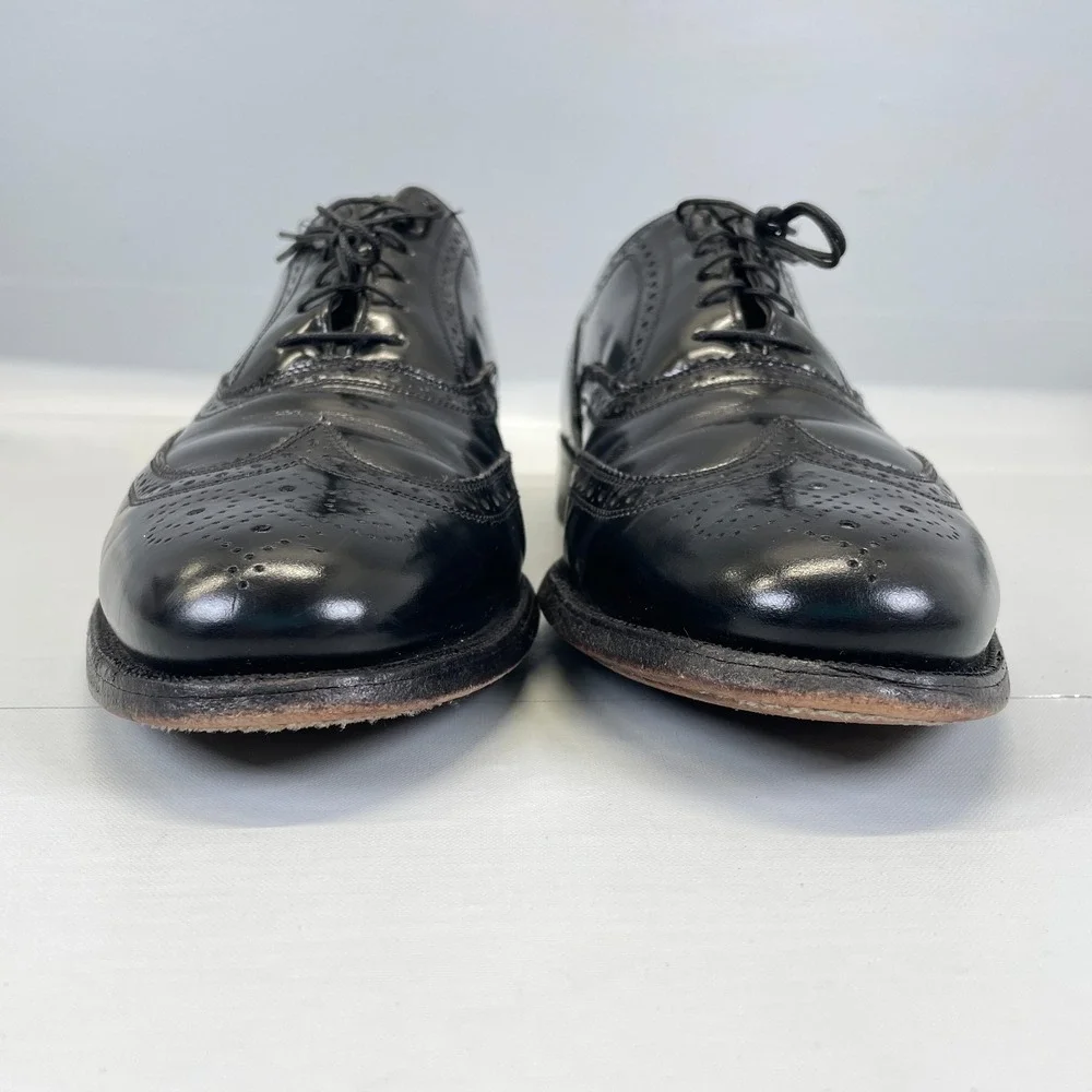 Florsheim Imperial Wingtip Oxford Shoes Mens Size 10 D Black Leather Lace Up